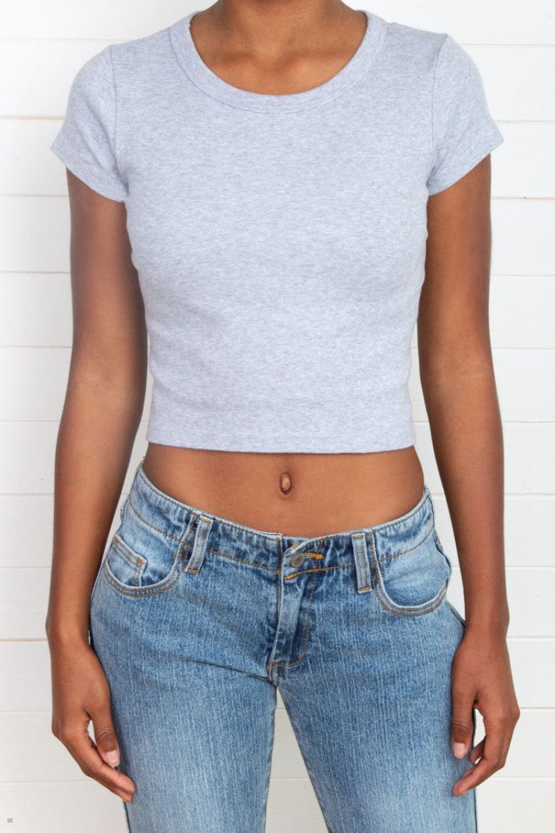 Hauts Brandy Melville Ashlyn Grise | VKX-68434063